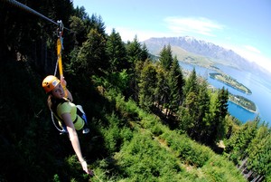 Ziptrek staffer Kate James checks out the view